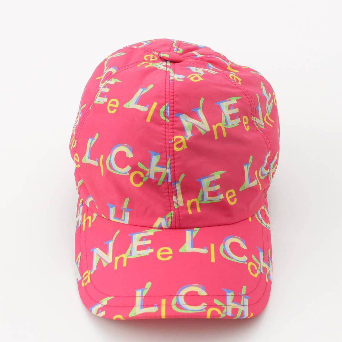 【シャネル】Chanel　19P ロゴ コットン×ナイロン ベースボールキャップ 帽子 ピンク 【中古】【鑑定済・正規品保証】202092 2