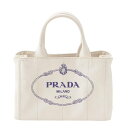 【プラダ】Prada　カナパトート ロゴ 2WAY ハンド ショルダー バッグ 1BG439 ホワイト 【中古】【鑑定済・正規品保証】198401