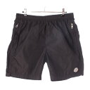 【モンクレール】Moncler　メンズ PANTALON ロゴワッペン ナイロン ショートパンツ 13504 ブラック 46 【中古】【鑑定済・正規品保証】201537 1