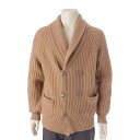 【ブルネロ クチネリ】Brunello Cucinelli　メンズ カシミヤ ダブルブレスト ニット カーディガン ベージュ 48 【中古】【鑑定済・正規品保証】202965