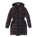 【モンクレール】Moncler　20年 キッズ AGOT アゴット フード ベルト ダウンコート ブラック 14A 【中古】【鑑定済・正規品保証】203684