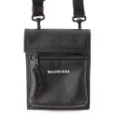 Balenciaga　エクスプローラー ロゴ レザー ポシェット ショルダーバッグ 655982 ブラック 204671