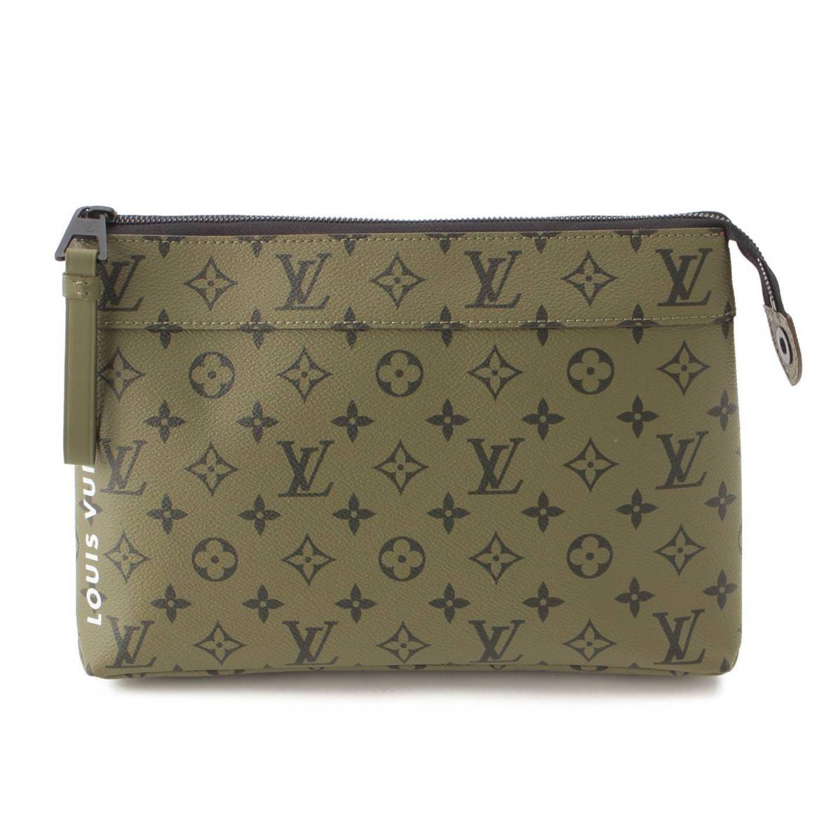 Louis Vuitton　モノグラム ポシェット ヴォワヤージュ スープル クラッチバッグ カーキ 204896