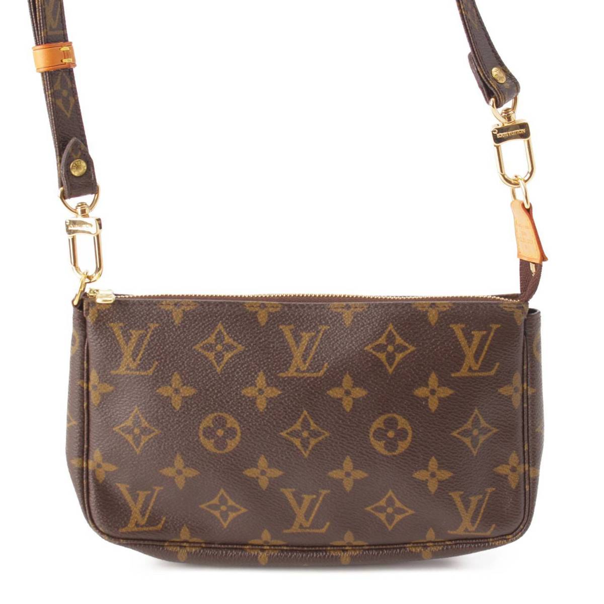 Louis Vuitton　モノグラム ポシェット アクセソワール 別売りロングストラップ付 M51980 ブラウン 204491