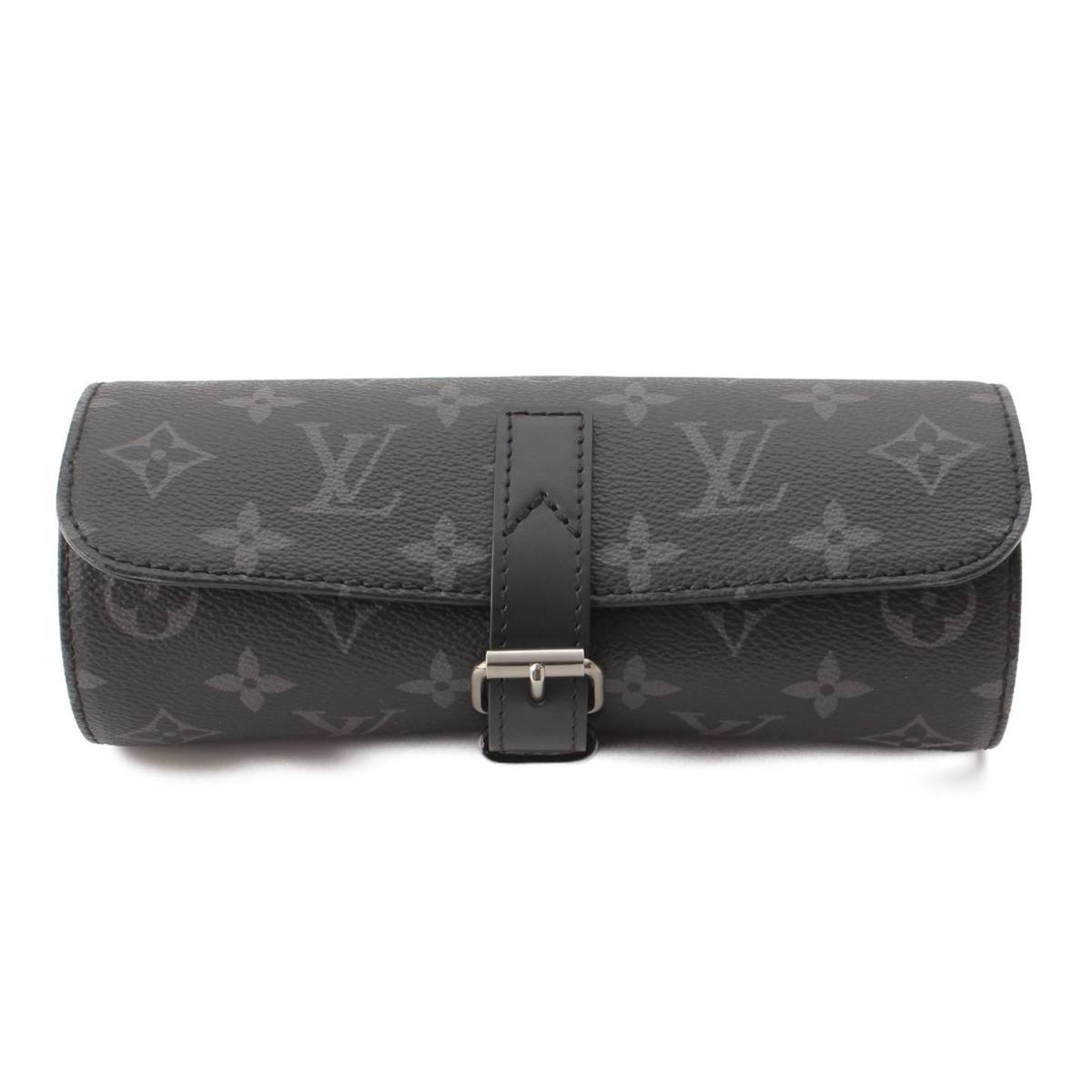 【ルイヴィトン】Louis Vuitton　モノグラムエクリプス エテュイ 3 モントル 時計 ウォッチケース M43385 ブラック 【中古】【鑑定済・正規品保証】204941 1