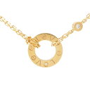 Cartier　LOVE ラブ サークル ネックレス ペンダント ダイヤ 2P 750YG B7219500 ゴールド 6.2g 204818