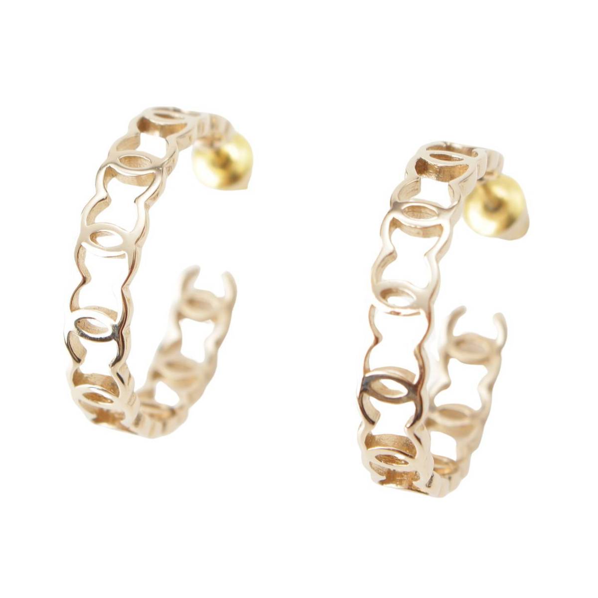 【シャネル】Chanel　B21A ココマーク チェーン フープ GP ピアス イヤリング アクセサリー ゴールド 【中古】【鑑定済・正規品保証】205819のサムネイル