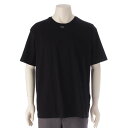 【プラダ】Prada　22年 メンズ クルーネック コットン 半袖 Tシャツ トップス UJN843 ブラック XL 【中古】【鑑定済・正規品保証】207017