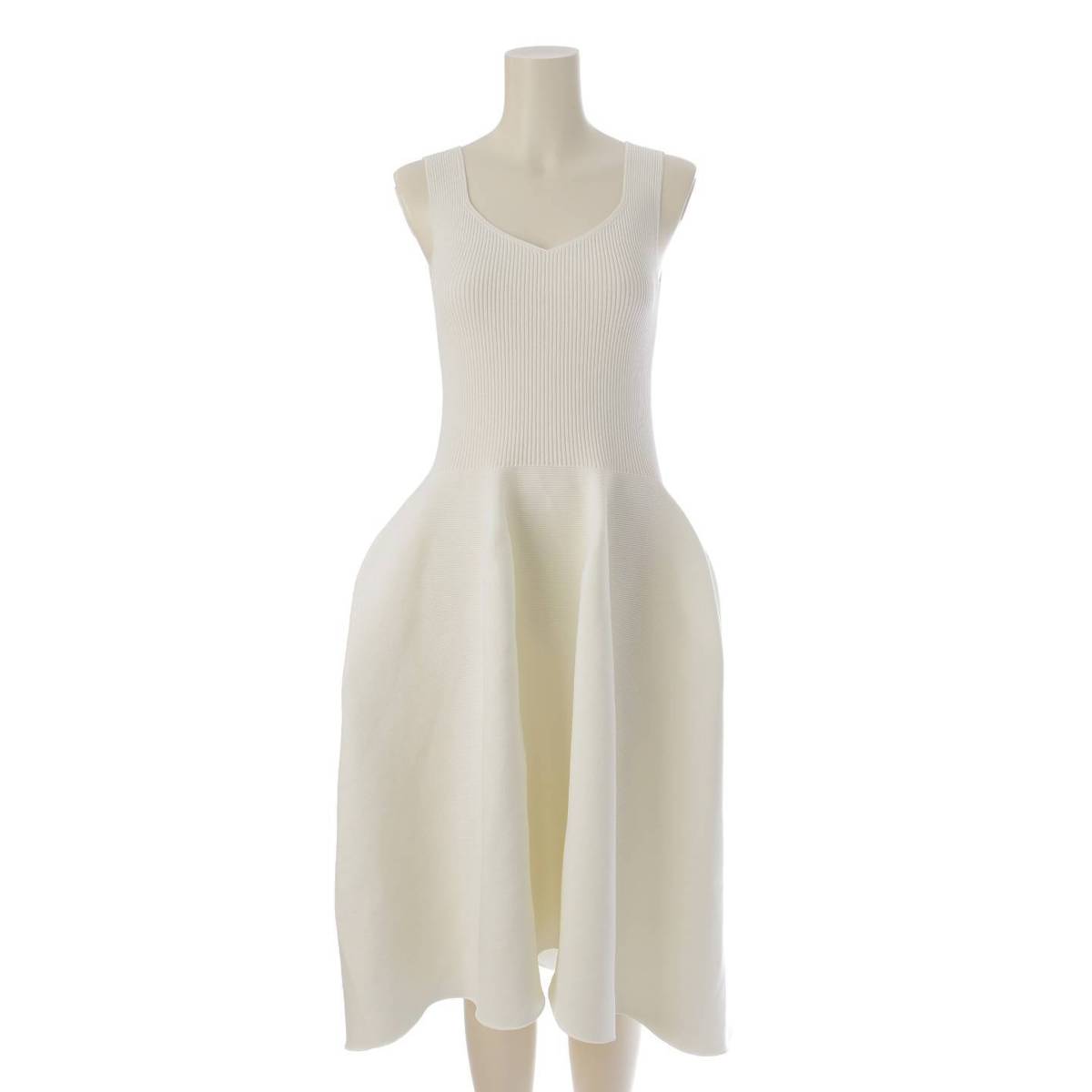【】　CFCL ニット ワンピース ノースリーブ ロング ドレス CF005KH027 ホワイト 3 【中古】【鑑定済・正規品保証】211818のサムネイル