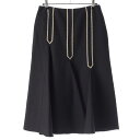 【】 ウェールズ ボナー Midi skirts ウール ミディスカート 6524-343-1750 ブラック 38 【中古】【鑑定済・正規品保証】212900