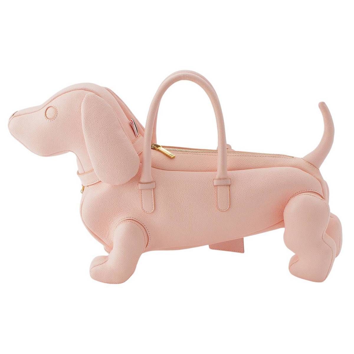 【トムブラウン】Thom Browne　ヘクター ペブルグレインレザー DOG ドッグ 犬型 動物 ハンドバッグ ピンク 【中古】【鑑定済・正規品保証】213480のサムネイル