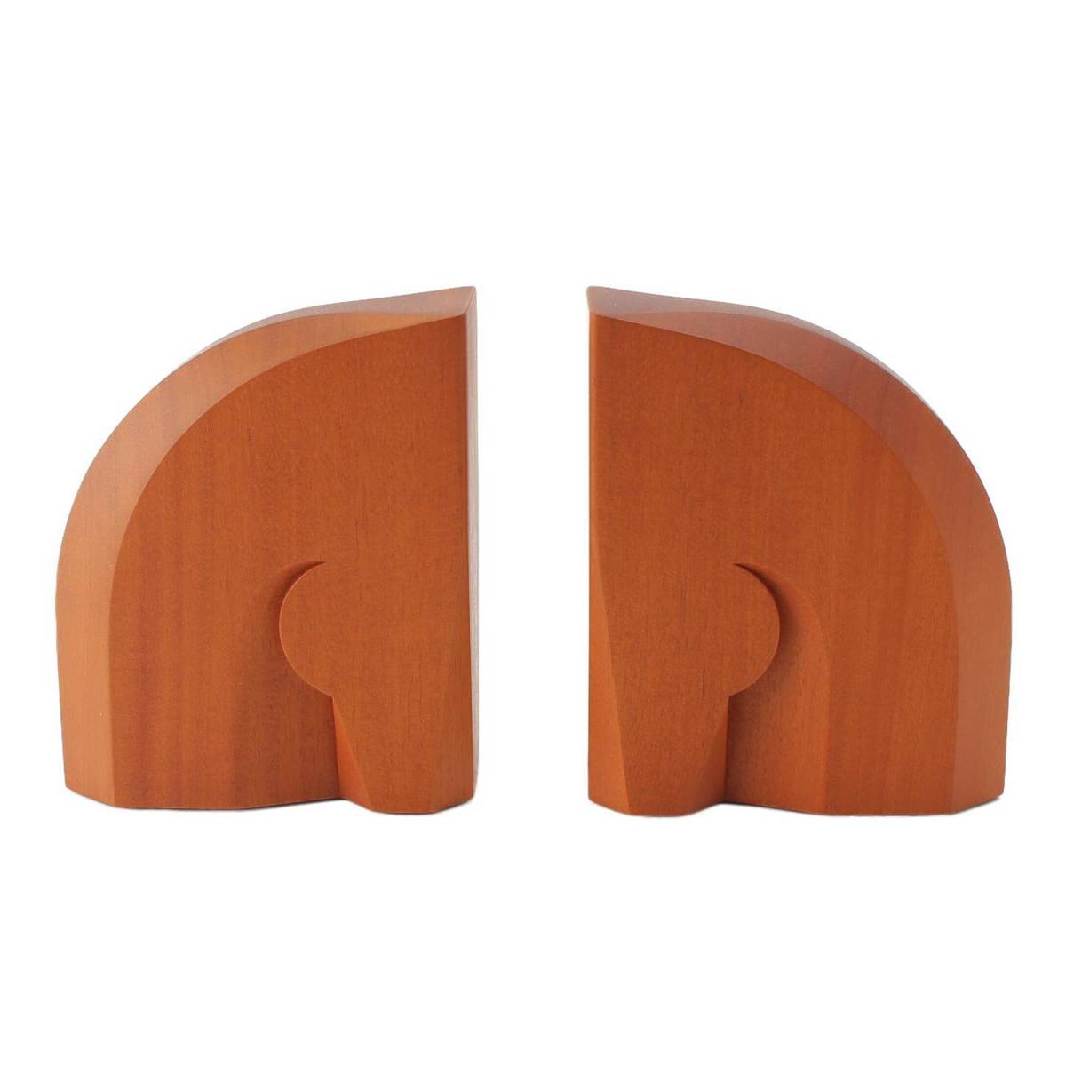 【エルメス】Hermes　アルザン トリヨン 天然マホガニー材 本立て ブックエンドセット インテリア フォーヴ 【中古】【鑑定済・正規品保証】213627のサムネイル