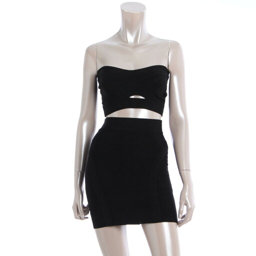 【ビービー】bebe セットアップ ビスチェ スカート ブラック S 【中古】【鑑定済・正規品保証】10869 【ビービー】bebe セットアップ ビスチェ スカート ブラック S 【中古】【鑑定済・正規品保証】10869