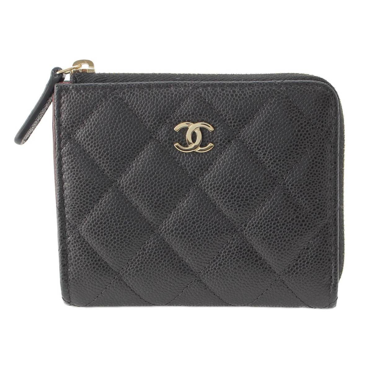 【シャネル】Chanel　マトラッセ キャビアスキン フラグメントケース コイン カード AP3999 ブラック 【中古】【鑑定済・正規品保証】215227のサムネイル