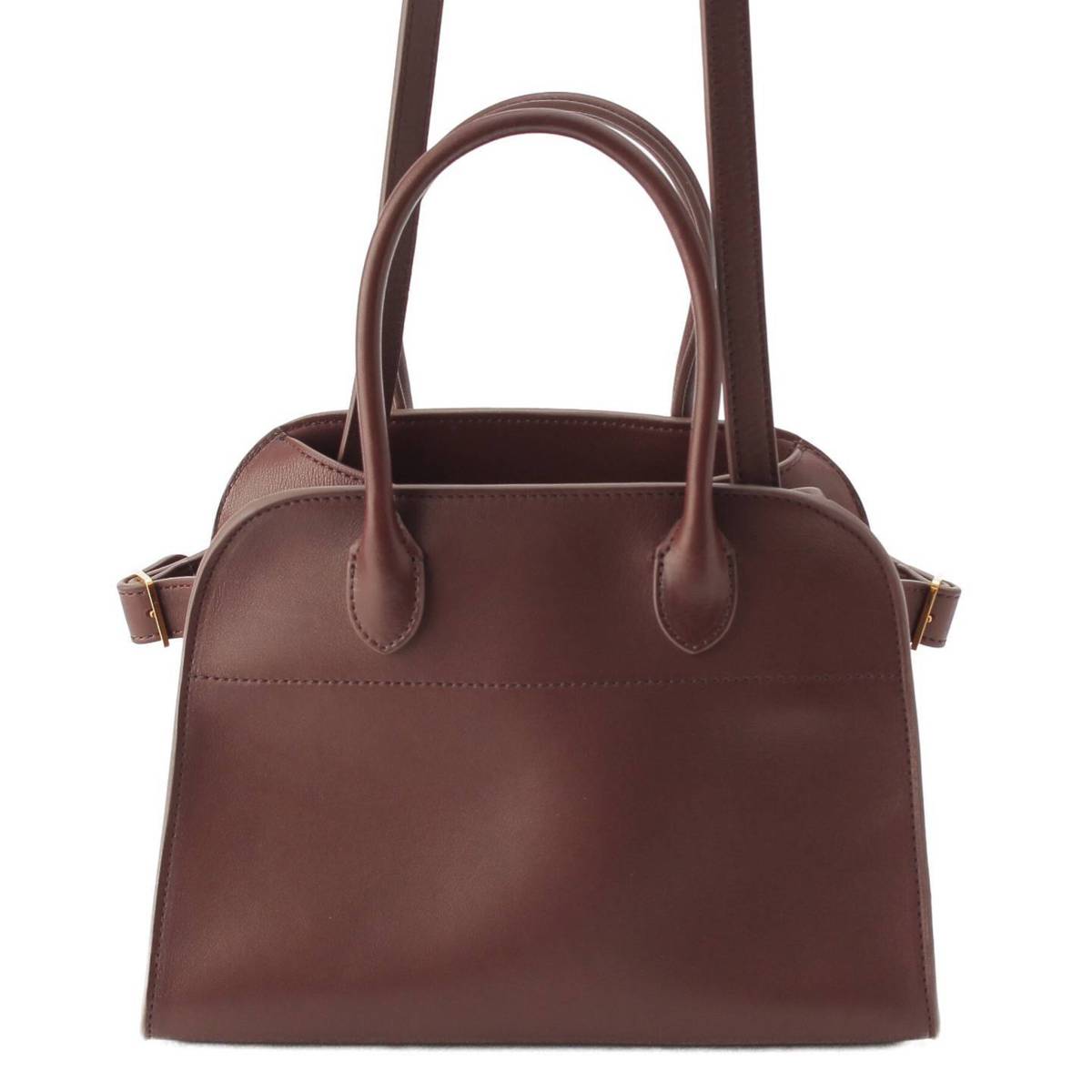 【ザロウ】THE ROW　SOFT MARGAUX ソフト マルゴー10 サドルレザー ハンドバッグ バーガンディー 【中古】【鑑定済・正規品保証】215002のサムネイル