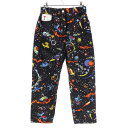 ルイヴィトン LOUIS VUITTON 21SS ゲームオン ギャラクシープリント 宇宙 星 デニム パンツ ボトムス ブラック 38【中古】【正規品保証】