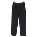 シャネル CHANEL 24B ツイード イリディッセント ココボタン ストレート パンツ ボトムス P78118 ブラック 36【中古】【正規品保証】