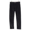 【ザロウ】THE ROW Carlisle コーデュロイ トラウザーズ パンツ ボトムス ブラック 28 【中古】【鑑定済・正規品保証】210447