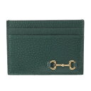 【グッチ】Gucci ホースビット レザー カードケース トランプセット 700469 グリーン 未使用【中古】【鑑定済・正規品保証】212165