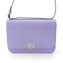 ロエベ LOEWE ゴヤバッグ ミディアム レザー アナグラム ショルダーバッグ 鞄 A896N01X03 シルバー金具 ラベンダー【中古】【正規品保証】