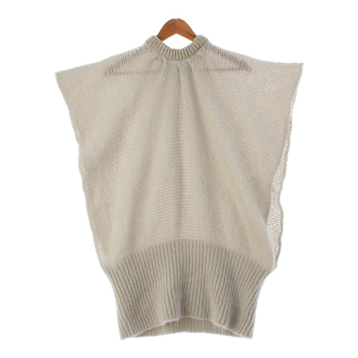 【楽天スーパーSALE対象商品】ロエベ LOEWE モヘア オーバーサイズ ニット ベスト トップス セーター S540Y14KB9 ライトグリーン XS【中古】【正規品保証】