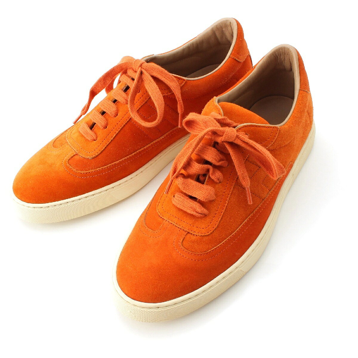 エルメス HERMES スニーカー 42 - 化学繊維 黒×白 メンズ 靴