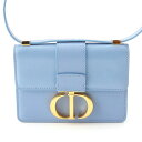 ディオール Dior 30モンテーニュ トロント レザー ショルダーバッグ ライトブルー【中古】【正規品保証】