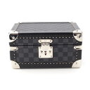 ルイヴィトン LOUIS VUITTON 24年 ダミエグラフィット コフレ トレゾール 24 レザー ファッション雑貨 ジュエリー ボックス 小物入れ ブラッ...