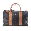 エム・シー・エム MCM ヴィセトス Ottomar Weekender ウィークエンダー レザー キャンバス 2way ショルダー ボストンバッグ バイカラー...