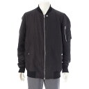 リックオウエンス Rick Owens 19SS コットン シルク ボーダー MA-1 ブルゾン フライトボンバージャケット アウター RU19S2791-SC...