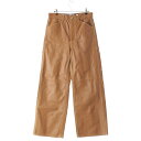 マルニ MARNI カーハート Carhartt 22AW ラムスキン レザー ペインター ストレート パンツ ボトムス PUMY0017A0 ブラウン S【中...