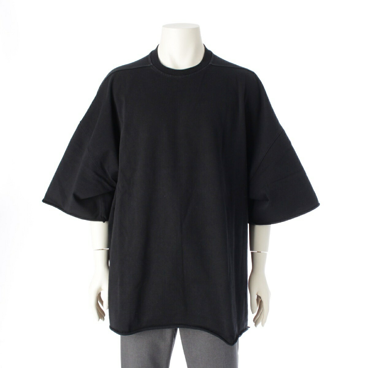 Rakuten - リックオウエンス Rick Owens 22SS TOMMY HEAVEY OVIERSIZED TEE コットン クルーネック オーバーサイズ 半袖Tシャツ トップス カットソー RU01B1283 ブラック F【中古】【正規品保証】