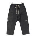 リックオウエンス Rick Owens 22SS CROPPED CARGO PANTS クロップド カーゴパンツ ボトムス RU01B1385 ブラック 46...