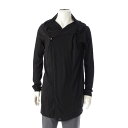 リックオウエンス Rick Owens 22SS コットン フーディー ロング ニット カーディガン トップス RU01B1624-C ブラック L【中古】【正...