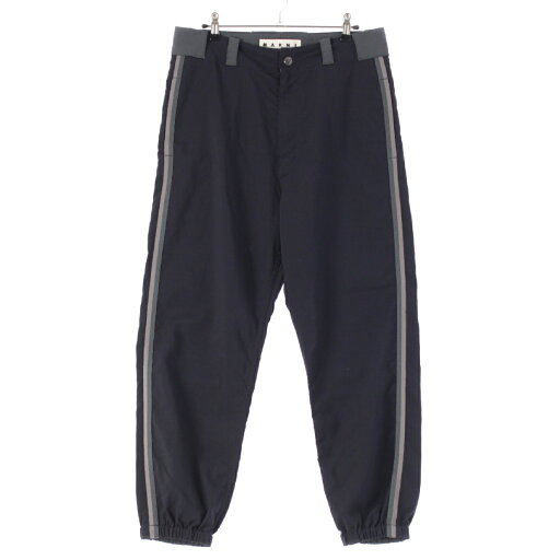 マルニ MARNI 19SS ウール バイカラー サイドライン リブ パンツ スラックス ボトムス PUMU0042Q0 ネイビー グレー 46【中古】【正規品保証】 マルニ MARNI 19SS ウール バイカラー サイドライン リブ パンツ スラックス ボトムス PUMU0042Q0 ネイビー グレー 46【中古】【正規品保証】