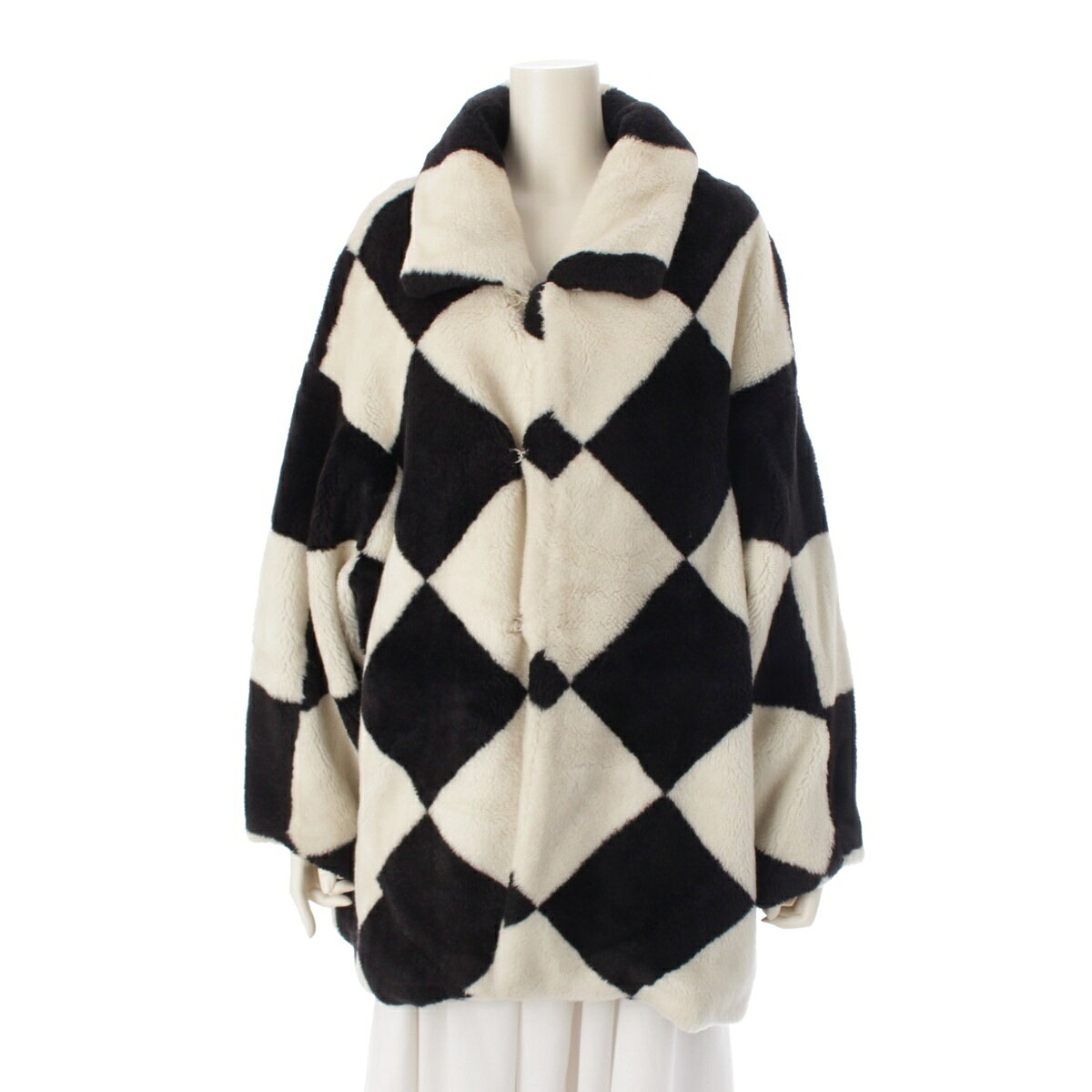 Rakuten - コムデギャルソン COMME des GARCONS 91AW ChicPunk チェッカー ボア ジャケット アウター GC-05019M ブラック ホワイト M【中古】【正規品保証】