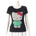 プリーツプリーズ イッセイミヤケ PLEATS PLEASE ISSEY ハローキティ プリーツ カットソー トップス PP93-JK911 ブラック 3【中古...