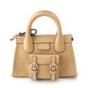 クロエ Chloe EDITH レザー 2way ショルダー ハンドバッグ ベージュ【中古】【正規品保証】