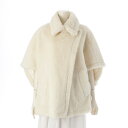 マックスマーラ MAX MARA アルパカ ウール シルク テディベア ポンチョ ジャケット アウター ブローチ付き 23473619336 ホワイト【中古】【正規品保証】