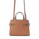 デルヴォー Delvaux タンペート クラッシュ スモール ジャンピングカーフレザー 2WAY ショルダー ハンドバッグ ベジタル ブラウン【中古】【正規品保証】