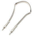 デルヴォー Delvaux ボックスカーフ ショートチェーン Short Chain ショルダーストラップ ミストラル シルバー【中古】【正規品保証】