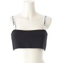 クリスチャンディオール Christian Dior ビスコース×ナイロン J'ADIOR ロゴ チューブトップ 844E02AM506 ブラック ホワイト M【中古】【正規品保証】