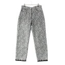 シャネル CHANEL コットン ココマーク カメリア レース プリント デニムパンツ ジーンズ ボトムス P78140 ホワイト ブラック 40【中古】【正規品保証】(4)