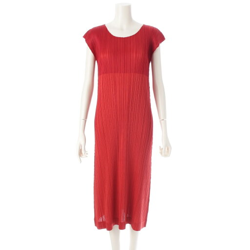 プリーツプリーズ イッセイミヤケ PLEATS PLEASE ISSEY バイカラー 転写プリント ノースリーブ フレア ワンピース ドレス PP33-JH637 レッド 2トーン 4【中古】【正規品保証】 プリーツプリーズ イッセイミヤケ PLEATS PLEASE ISSEY バイカラー 転写プリント ノースリーブ フレア ワンピース ドレス PP33-JH637 レッド 2トーン 4【中古】【正規品保証】