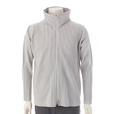 オム プリッセ イッセイミヤケ HOMME PLISSE ISSEY MIYAKE プリーツ ダブルジップ ジャケット アウター HP41JL011 グレー 2【中古】【正規品保証】