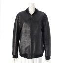 ドルチェアンドガッバーナ DOLCE&GABBANA ラムレザー ボンバージャケット ブルゾン アウター G9Z45L ブラック 50【中古】【正規品保証】