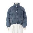 シャネル CHANEL 24‐25AW コットン ココマークボタン ウォッシュドデニム ダウンジャケット アウター P78298 ブルー 34【中古】【正規品保証】