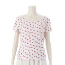 シャネル CHANEL 99S マイヨ素材 ナイロン ロゴマーク 半袖Tシャツ P13561 ホワイト ピンク 44【中古】【正規品保証】