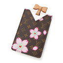 ルイヴィトン LOUIS VUITTON モノグラム チェリーブロッサム エテュイ ミロワール 手鏡 コンパクト M92018 ブラウン【中古】【正規品保証】