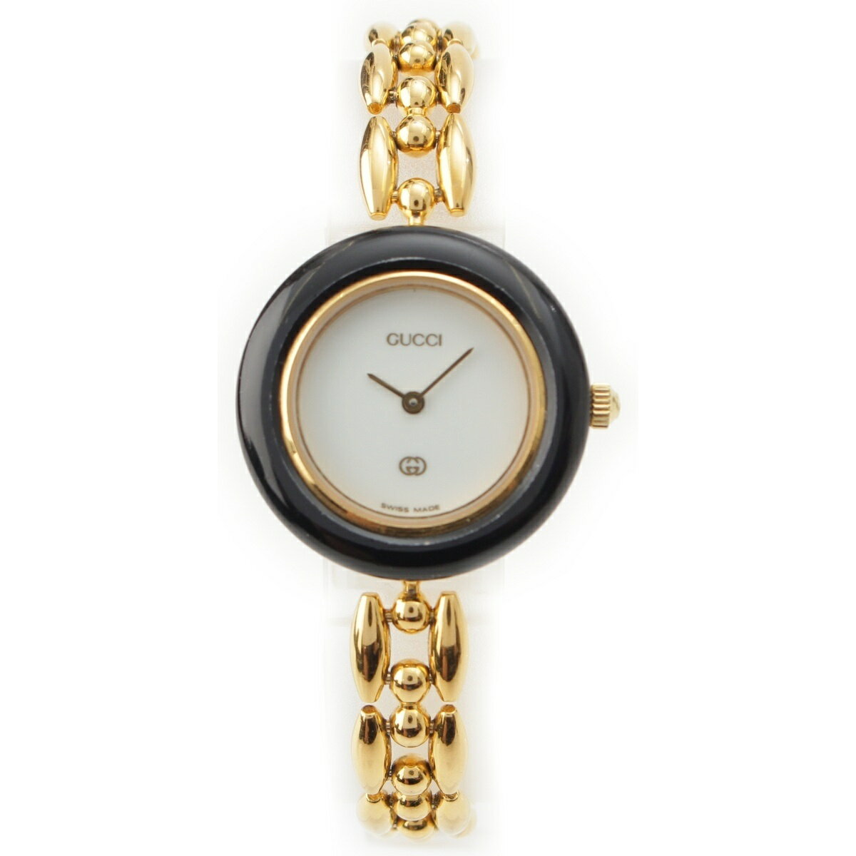 グッチ GUCCI GP ヴィンテージ オールドグッチ チェンジベゼル チェーンウォッチ 腕時計 クオーツ ホワイト文字盤 11/12 ゴールド【中古】【正規品保証】のサムネイル